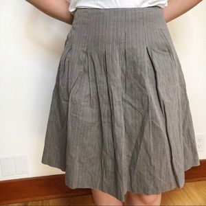 Browns Cream Fine Herringbone Print Skirt Cabi 2